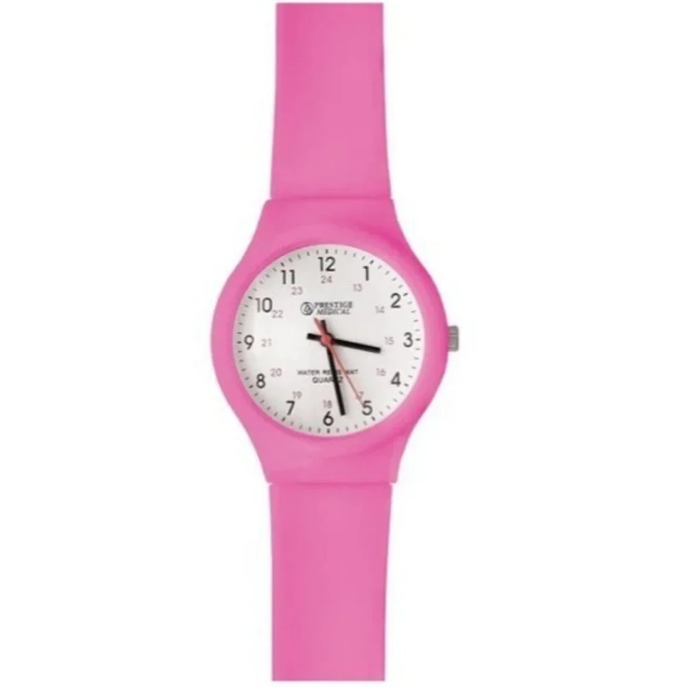 Prestige Medical student scrub watch water-resistant plastic strap -Pink